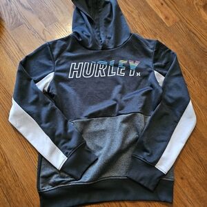 Hurley Dark Gray Hoodie with Multicolor Logo